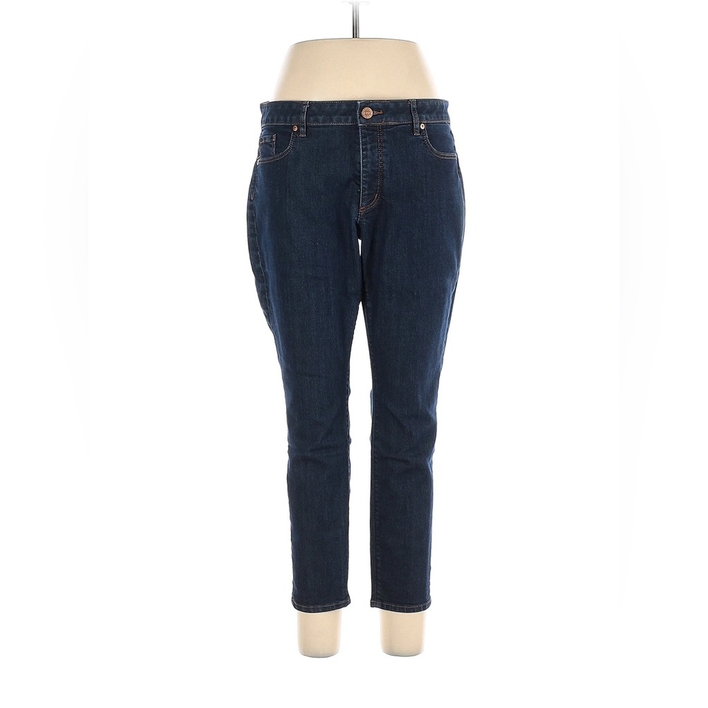 Ann Taylor Loft Dark Wash Curvy Skinny Jeans 32